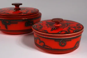 Flora Gouda hand decorated Tokio design 60's — Flux Vintage